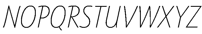Tempo CondensedExtraLightItalic Font UPPERCASE