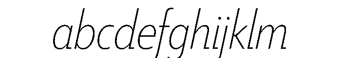 Tempo CondensedExtraLightItalic FONT