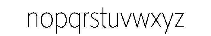 Tempo CondensedExtraLight Font LOWERCASE