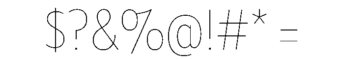 Tempo CondensedHairline Font OTHER CHARS