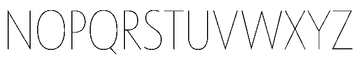 Tempo CondensedHairline Font UPPERCASE