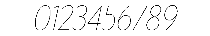 Tempo CondensedHairlineItalic Font OTHER CHARS