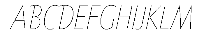 Tempo CondensedHairlineItalic Font UPPERCASE