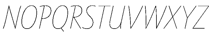 Tempo CondensedHairlineItalic Font UPPERCASE