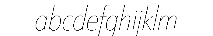 Tempo CondensedHairlineItalic FONT