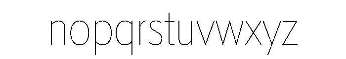 Tempo CondensedHairline Font LOWERCASE