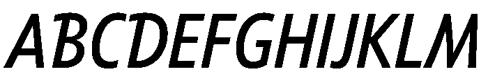 Tempo CondensedMediumItalic Font UPPERCASE