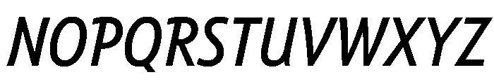 Tempo CondensedMediumItalic Font UPPERCASE