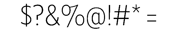 Tempo CondensedSemiLight Font OTHER CHARS