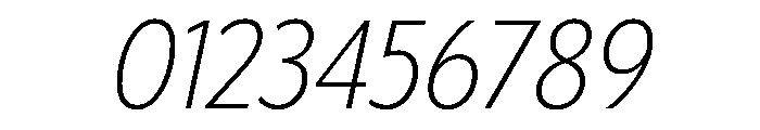 Tempo CondensedSemiLightItalic Font OTHER CHARS