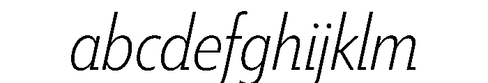 Tempo CondensedSemiLightItalic FONT