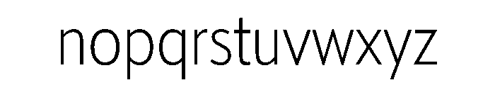 Tempo CondensedSemiLight Font LOWERCASE