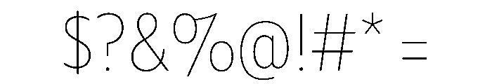Tempo CondensedThin Font OTHER CHARS