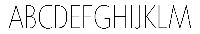 Tempo CondensedThin Font UPPERCASE