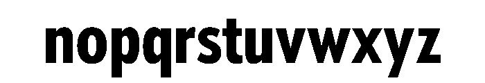 Tempo ExtraCondensedBold Font LOWERCASE