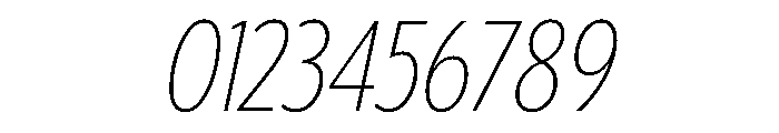 Tempo ExtraCondensedExtraLightItalic Font OTHER CHARS