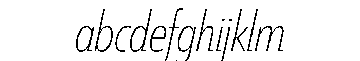 Tempo ExtraCondensedExtraLightItalic FONT