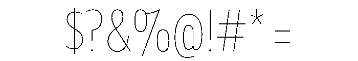 Tempo ExtraCondensedHairline Font OTHER CHARS