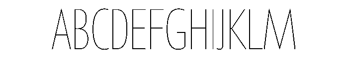 Tempo ExtraCondensedHairline Font UPPERCASE