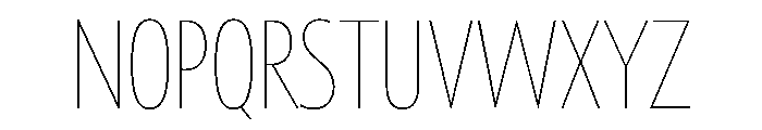 Tempo ExtraCondensedHairline Font UPPERCASE
