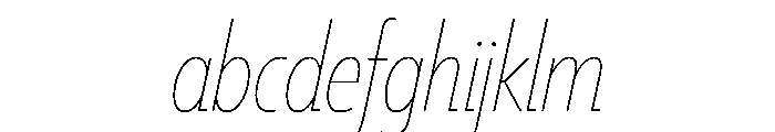 Tempo ExtraCondensedHairlineItalic FONT