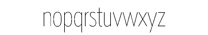 Tempo ExtraCondensedHairline Font LOWERCASE