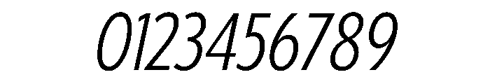 Tempo ExtraCondensedLightItalic Font OTHER CHARS