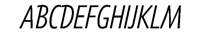 Tempo ExtraCondensedLightItalic Font UPPERCASE