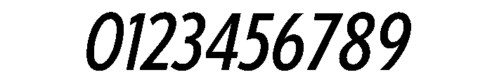 Tempo ExtraCondensedMediumItalic Font OTHER CHARS