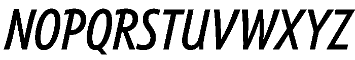 Tempo ExtraCondensedMediumItalic Font UPPERCASE