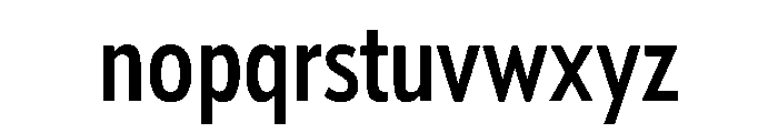 Tempo ExtraCondensedMedium Font LOWERCASE