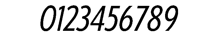 Tempo ExtraCondensedRegularItalic Font OTHER CHARS