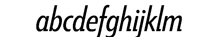 Tempo ExtraCondensedRegularItalic FONT