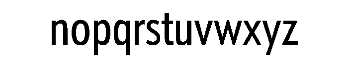 Tempo ExtraCondensedRegular Font LOWERCASE