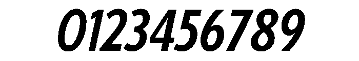 Tempo ExtraCondensedSemiBoldItalic Font OTHER CHARS