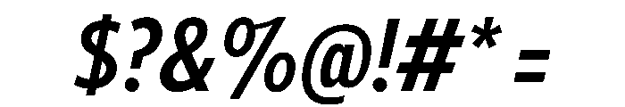 Tempo ExtraCondensedSemiBoldItalic Font OTHER CHARS