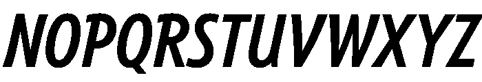 Tempo ExtraCondensedSemiBoldItalic Font UPPERCASE