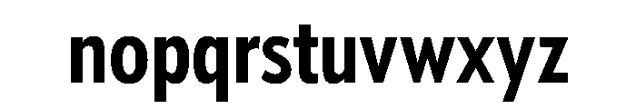 Tempo ExtraCondensedSemiBold Font LOWERCASE
