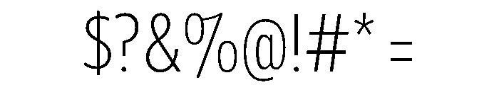 Tempo ExtraCondensedSemiLight Font OTHER CHARS