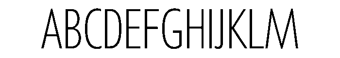 Tempo ExtraCondensedSemiLight Font UPPERCASE