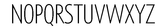Tempo ExtraCondensedSemiLight Font UPPERCASE