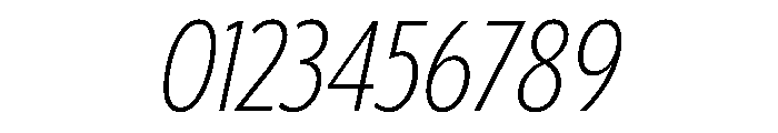 Tempo ExtraCondensedSemiLightItalic Font OTHER CHARS