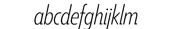 Tempo ExtraCondensedSemiLightItalic FONT