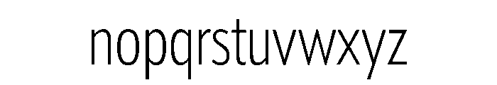 Tempo ExtraCondensedSemiLight Font LOWERCASE