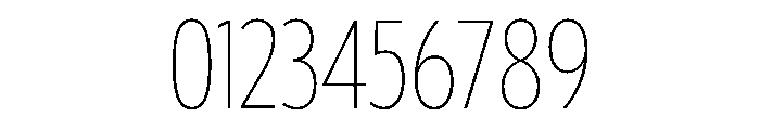 Tempo ExtraCondensedThin Font OTHER CHARS