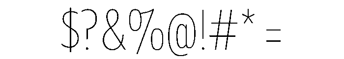 Tempo ExtraCondensedThin Font OTHER CHARS