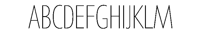 Tempo ExtraCondensedThin Font UPPERCASE