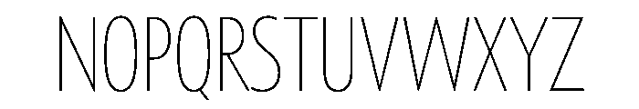 Tempo ExtraCondensedThin Font UPPERCASE