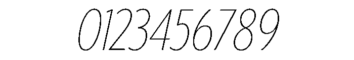 Tempo ExtraCondensedThinItalic Font OTHER CHARS