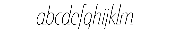 Tempo ExtraCondensedThinItalic FONT